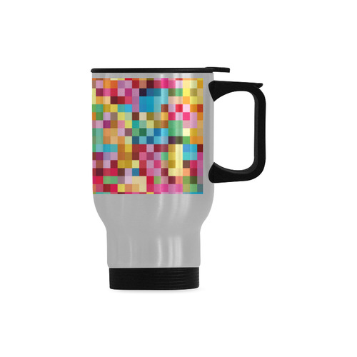 Mosaic Pattern 2 Travel Mug (Silver) (14 Oz)