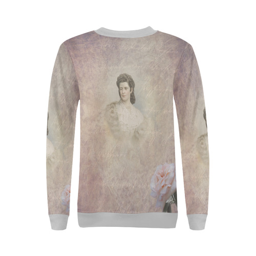 Sissi, Empress of Austria and Queen from Hungary All Over Print Crewneck Sweatshirt for Women (Model H18)