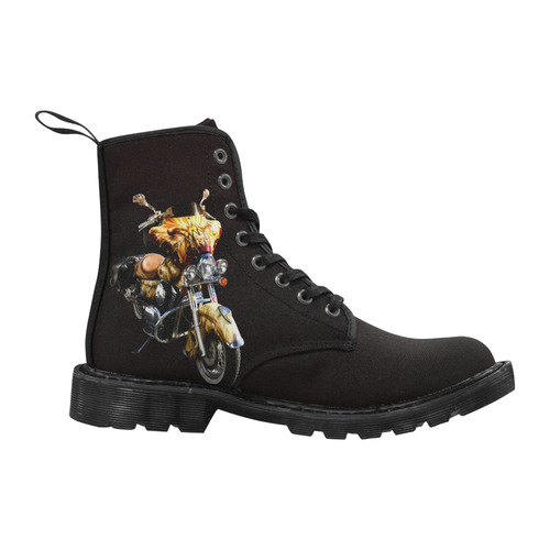 Fantastic Motorcycle Martin Boots for Men (Black) (Model 1203H)