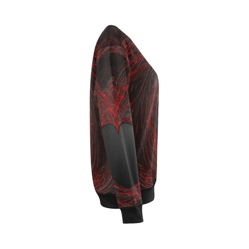 Dark Gothic Heart Paint With Blood All Over Print Crewneck Sweatshirt for Women (Model H18)