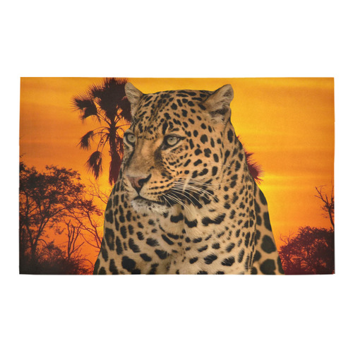 Leopard and Sunset Bath Rug 20''x 32''