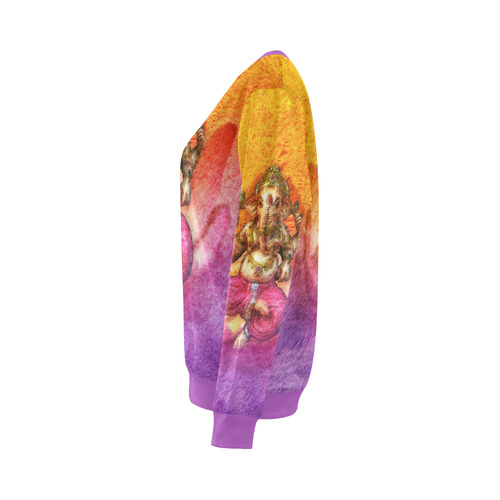 Ganesh, Son Of Shiva And Parvati All Over Print Crewneck Sweatshirt for Women (Model H18)