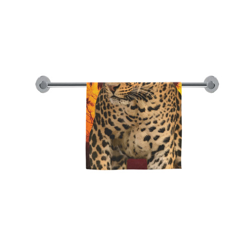 Leopard and Sunset Custom Towel 16"x28"