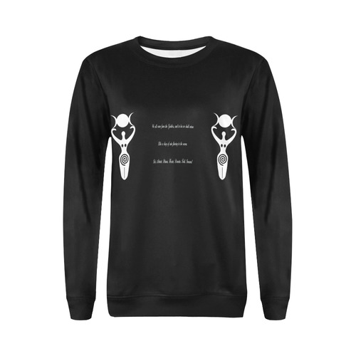 Pagan Godess 2 All Over Print Crewneck Sweatshirt for Women (Model H18)