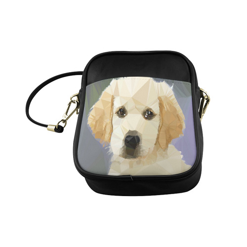 Golden Retriever Puppy Low Poly Sling Bag (Model 1627)