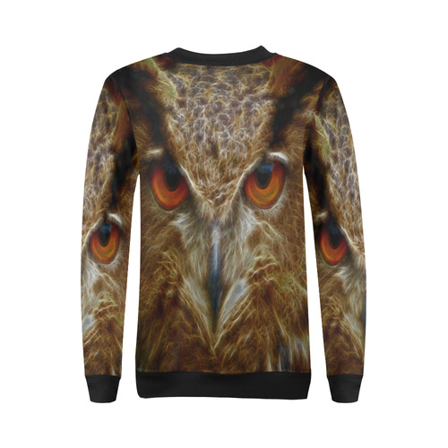 Magic Owl All Over Print Crewneck Sweatshirt for Women (Model H18)