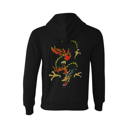 Black Chinese Dragon Black Oceanus Hoodie Sweatshirt (NEW) (Model H03)