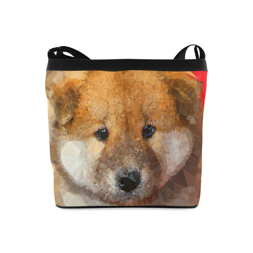 Cute Puppy Low Poly Vector Triangles Crossbody Bags (Model 1613)