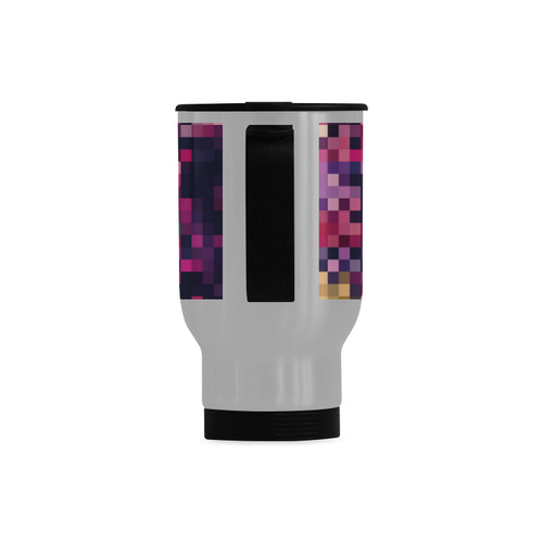 Mosaic Pattern 8 Travel Mug (Silver) (14 Oz)