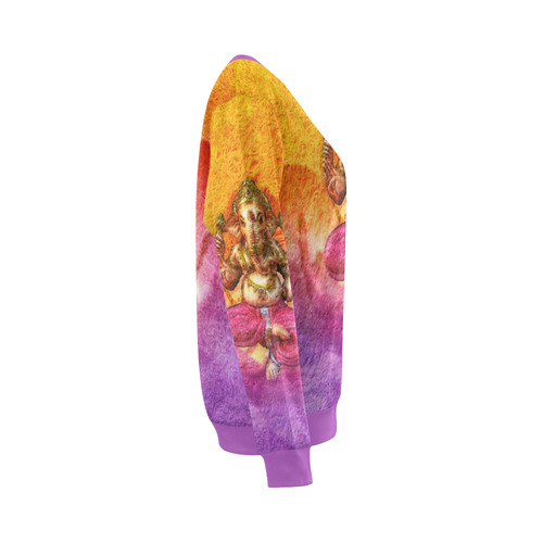 Ganesh, Son Of Shiva And Parvati All Over Print Crewneck Sweatshirt for Women (Model H18)