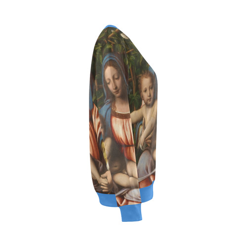 Madonna Of Roses From Bernardino Luini All Over Print Crewneck Sweatshirt for Women (Model H18)