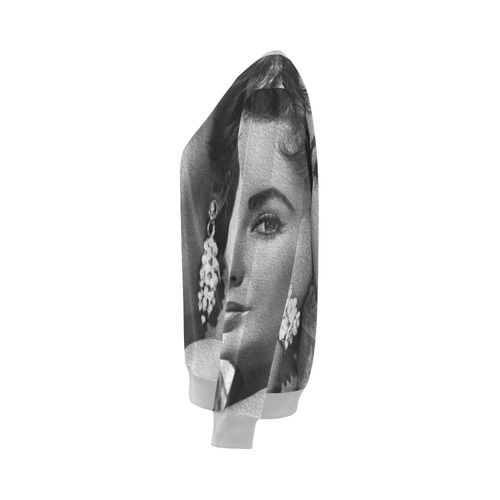 Great Actress Elizabeth Taylor All Over Print Crewneck Sweatshirt for Women (Model H18)