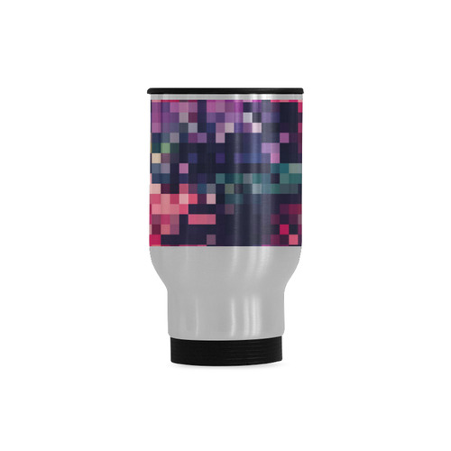 Mosaic Pattern 8 Travel Mug (Silver) (14 Oz)