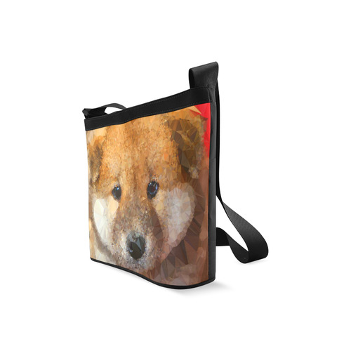 Cute Puppy Low Poly Vector Triangles Crossbody Bags (Model 1613)