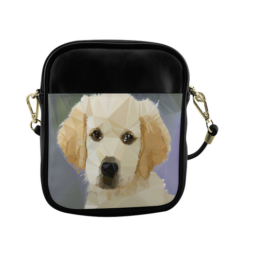 Golden Retriever Puppy Low Poly Sling Bag (Model 1627)