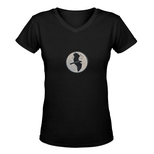Fly by Moonlight Women's Deep V-neck T-shirt (Model T19)