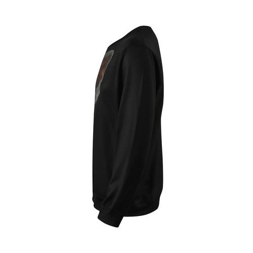 Black Cat All Over Print Crewneck Sweatshirt for Men/Large (Model H18)