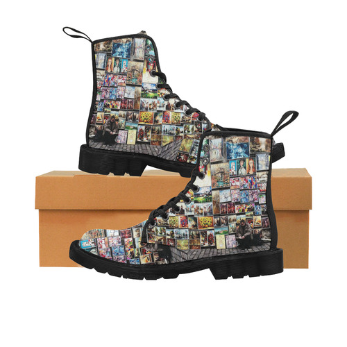 Street Art Boots Martin Boots for Men (Black) (Model 1203H)