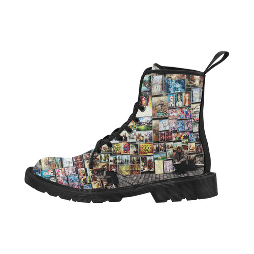 Street Art Boots Martin Boots for Men (Black) (Model 1203H)