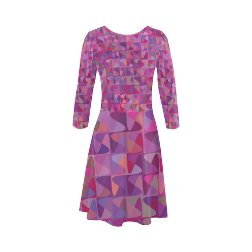 Mosaic Pattern 7 3/4 Sleeve Sundress (D23)