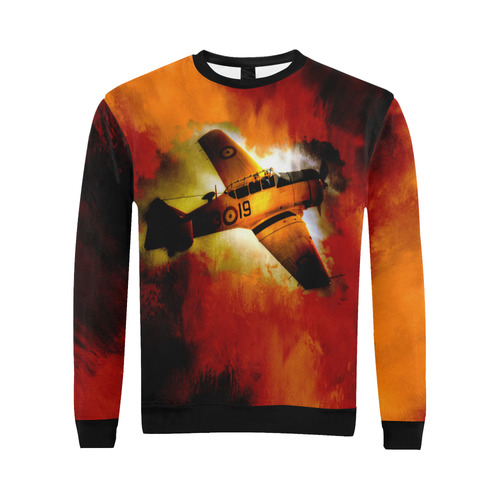 Fire Fly All Over Print Crewneck Sweatshirt for Men/Large (Model H18)