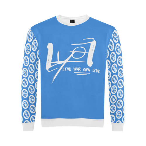 lyol Sky blue Sweater All Over Print Crewneck Sweatshirt for Men/Large (Model H18)