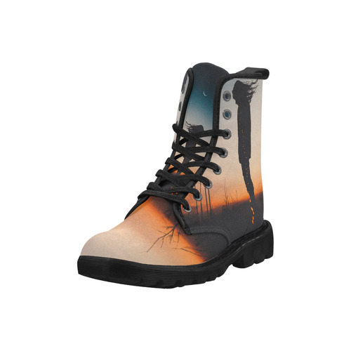 Sunset Girl Boots Martin Boots for Men (Black) (Model 1203H)