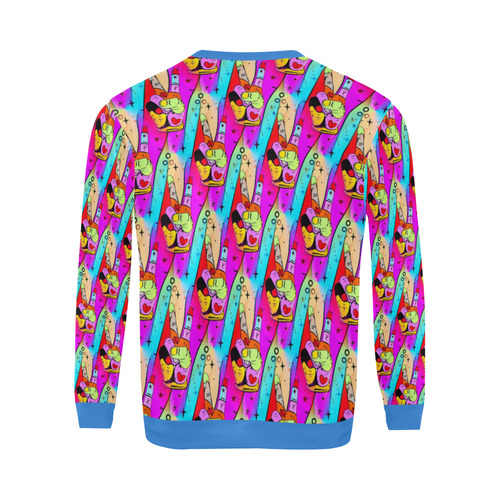 Peace Popart by Nico Bielow All Over Print Crewneck Sweatshirt for Men (Model H18)