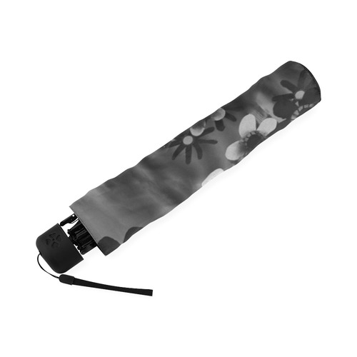 Black Blossoms Foldable Umbrella (Model U01)