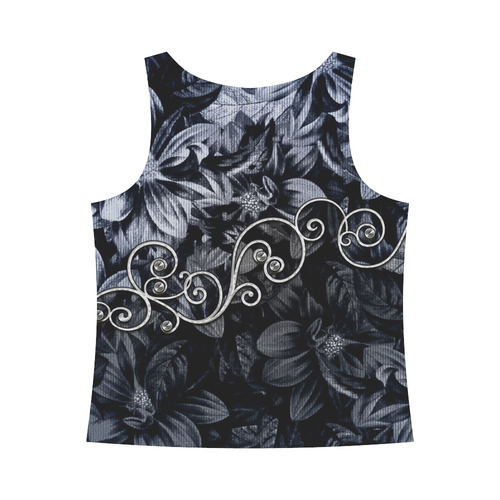 Flower power in blue All Over Print Tank Top for Women (Model T43)