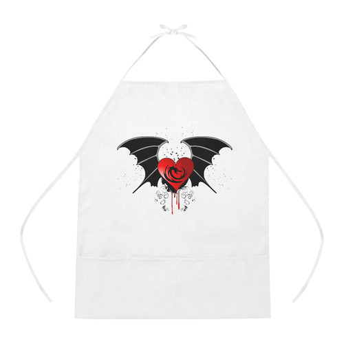 Heart with wings Cotton Linen Apron