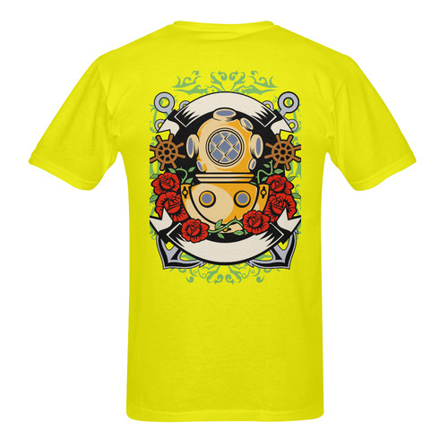 Diver Modern Yellow Men's T-Shirt in USA Size (Two Sides Printing)