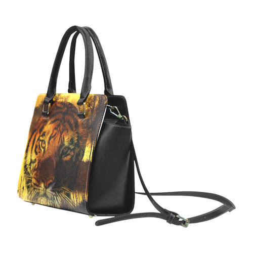 Tiger Face Rivet Shoulder Handbag (Model 1645)