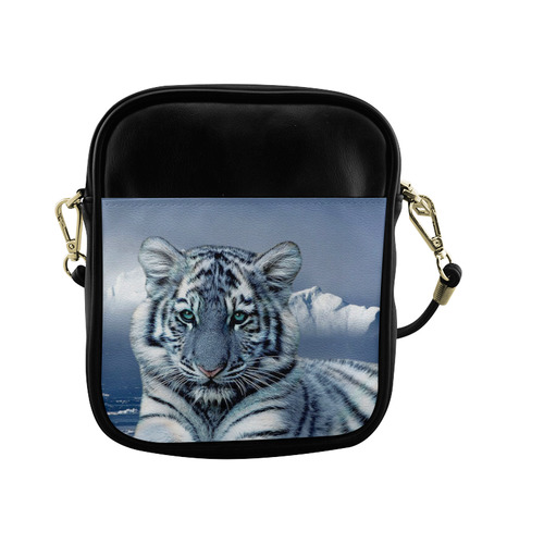 Blue White Tiger Sling Bag (Model 1627)