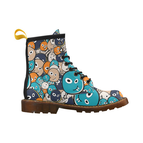 cartoon monsters High Grade PU Leather Martin Boots For Women Model 402H