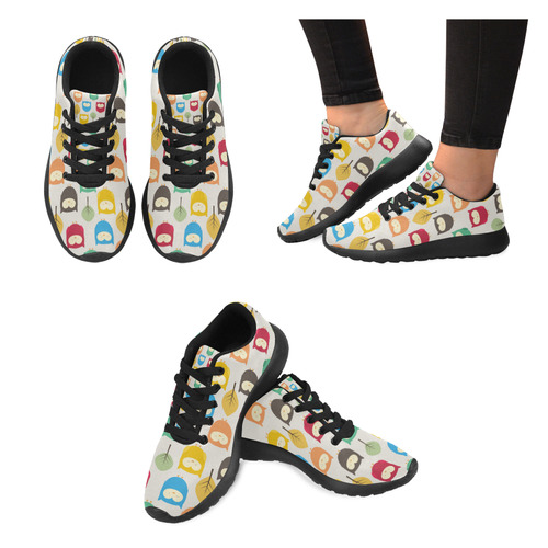 fabric cute owl Kid's Running Shoes (Model 020)