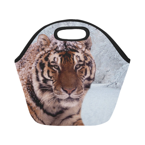 Tiger and Snow Neoprene Lunch Bag/Small (Model 1669)