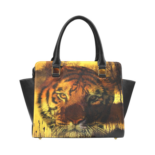 Tiger Face Rivet Shoulder Handbag (Model 1645)