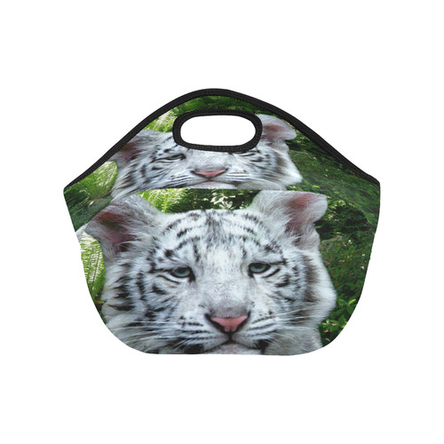 White Tiger Neoprene Lunch Bag/Small (Model 1669)