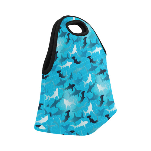 sharks! Neoprene Lunch Bag/Small (Model 1669)