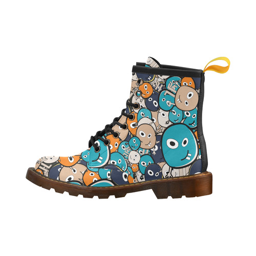 cartoon monsters High Grade PU Leather Martin Boots For Men Model 402H