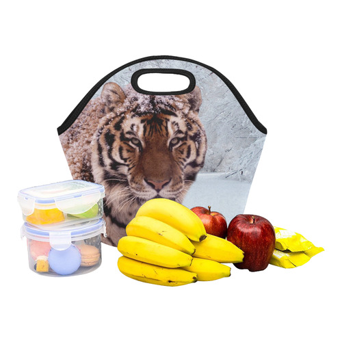 Tiger and Snow Neoprene Lunch Bag/Small (Model 1669)