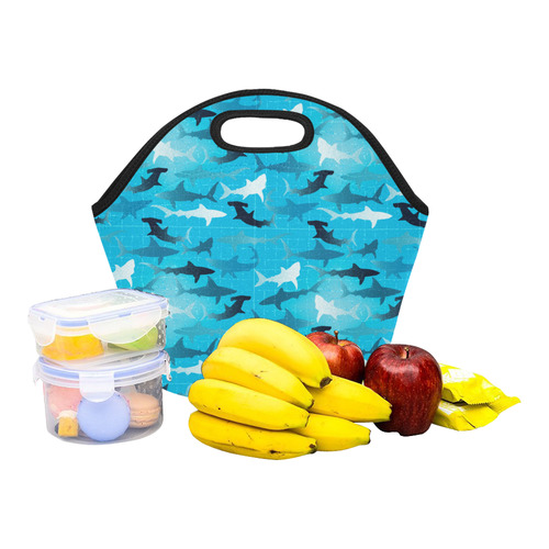 sharks! Neoprene Lunch Bag/Small (Model 1669)