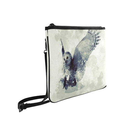 Wonderful owl, watercolor Slim Clutch Bag (Model 1668)