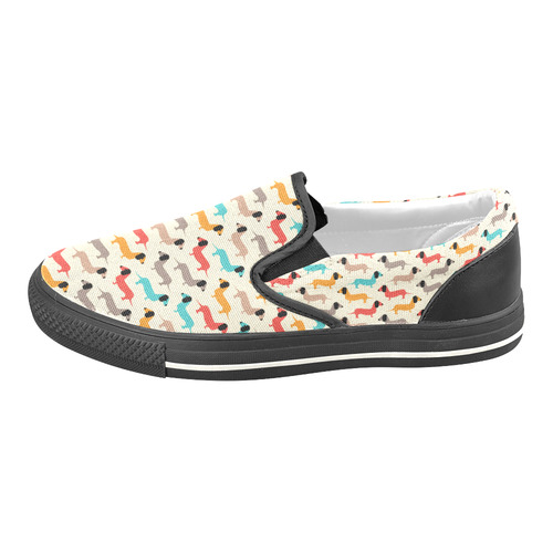 dog fabric Slip-on Canvas Shoes for Kid (Model 019)