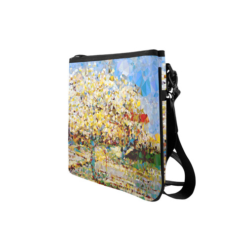 Van Gogh Blossoming Orchard Low Poly Floral Slim Clutch Bag (Model 1668)