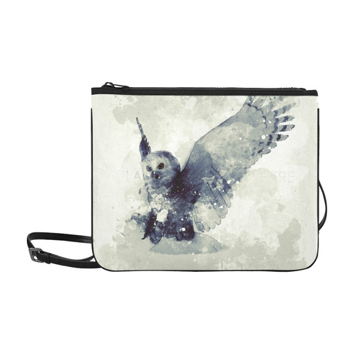 Wonderful owl, watercolor Slim Clutch Bag (Model 1668)