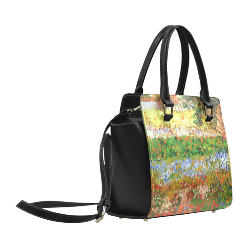 Van Gogh Flowering Garden Low Poly Floral Classic Shoulder Handbag (Model 1653)
