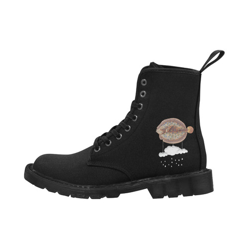 The Cloud Fish Surreal Martin Boots for Women (Black) (Model 1203H)