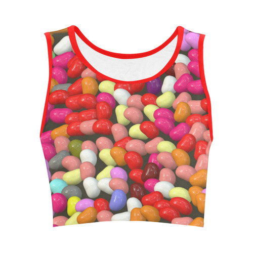 funny Jelly Mix by JamColors Women's Crop Top (Model T42)